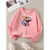 Girls' Long-Sleeve Casual Crewneck Sweatshirt | Valentines Day Dinosaur Heart Love Art, Suitable For Outdoor Sports And