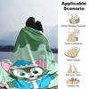 1pc cat name blanket Lightweight Flannel Throw for Sofa Bed Travel Camping Livingroom Office Couch Chair