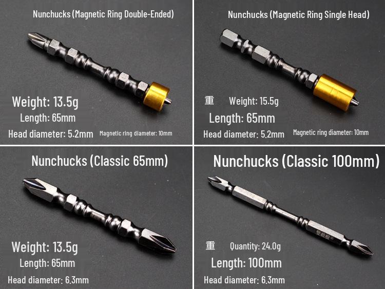 Pistol Drill Double-Ended Magnetic Screwdriver Bits Set