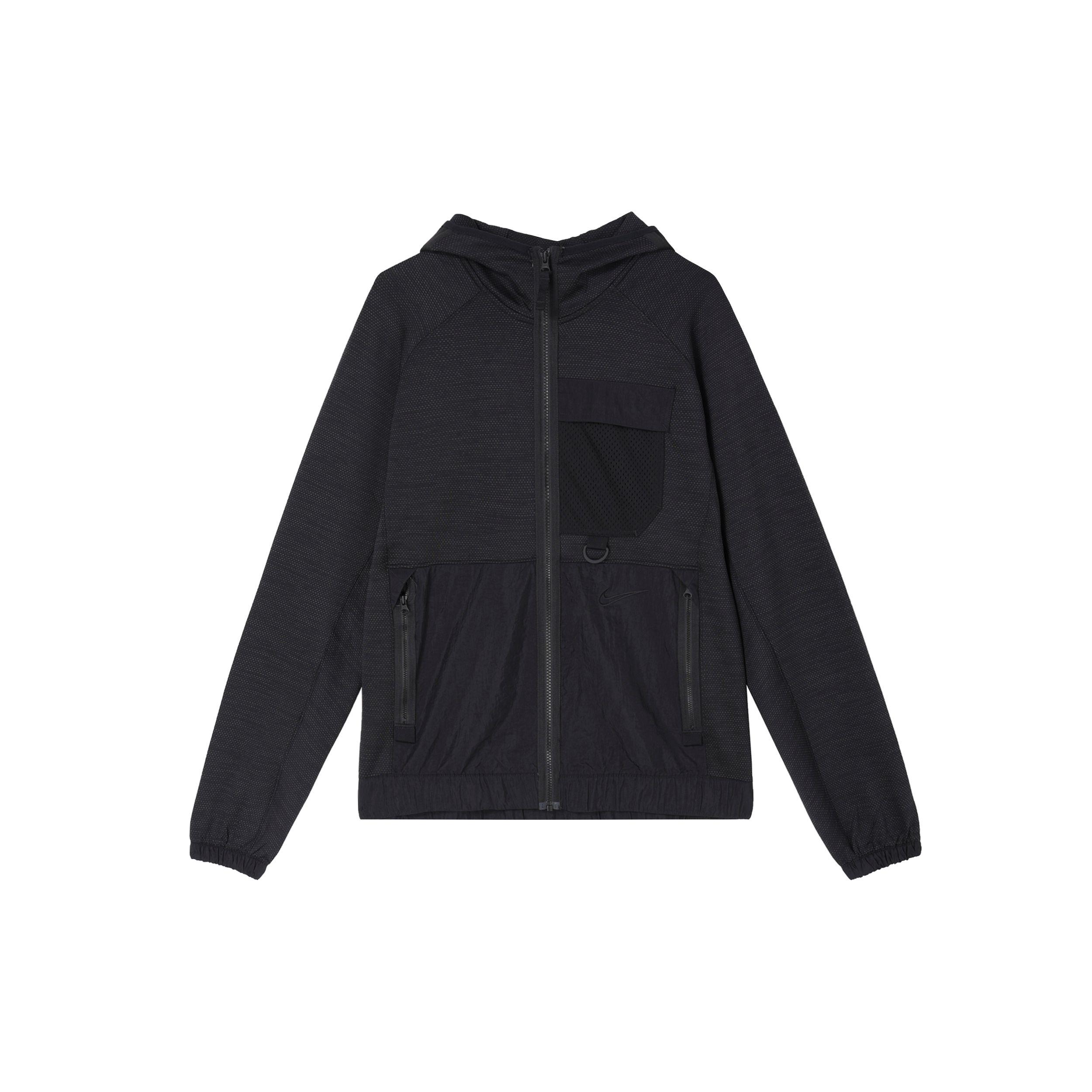 

Nike Вышитый логотип с капюшоном тренировочная куртка мужская куртка черная BV9309-010 XXXL