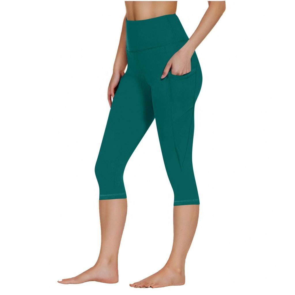 Women's Yoga Capris with Pockets - Color 7/8 Length Athletic Pants for Workout, Yoga, Gym, Casual Wear