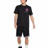 Nike Men's Black Crew Neck Comfortable Casual Printed Short-Sleeve T-Shirt