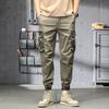 Trendmarke Mehrfach-Taschen Latzhose Herren gebundene Füße lässige lockere Hose Herren High-End blau Sport Herrenhose