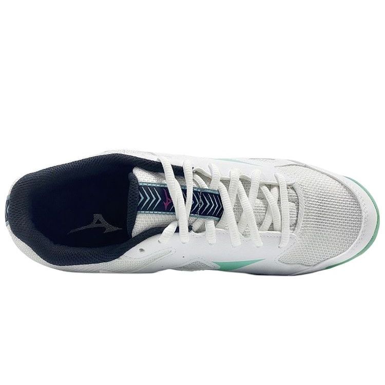 Mizuno Cyclone Speed 1 CN Shock Absorption Non-Slip Wear-Resistant Breathable Low-Top Badminton Shoes Unisex Sneaker White Blue V1GA218111