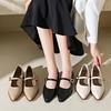 Fashion Aphixta 2025 Klassische Mary Janes mit spitzer Zehenpartie Damenabsatzpumpe 2,5 cm Mittlerer Absatz Elegante Schuhe Flach Übergröße 43 Pumps