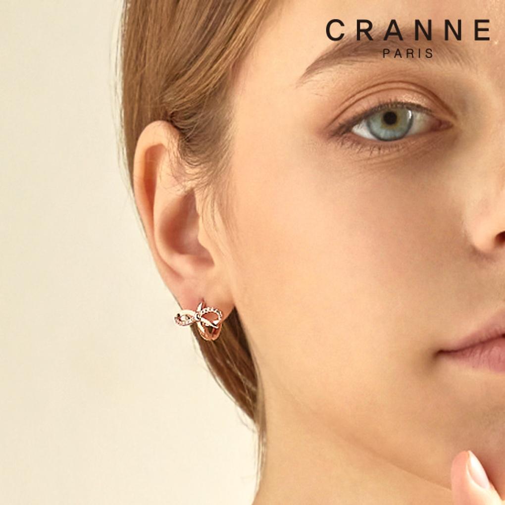 14K Ribbon Wave Cubic Earrings (Gold Filled) C24EGF148