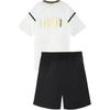 Puma Casual Sports Suit Moisture-Wicking Quick-Dry Round Neck Running Short Sleeve Shorts 2-Piece Set Kids sets 950453-01