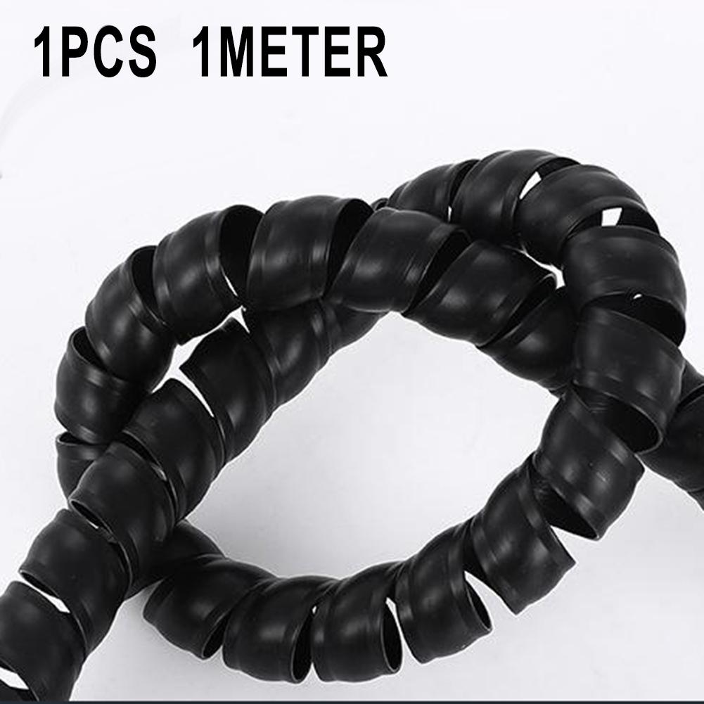 Easy Installation Black Hydraulic Hose Guard Spiral Wrap Winding Hose 1m Length