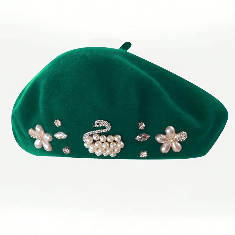 Women French Style Wool Beret Autumn Winter Versatile Painter Hat