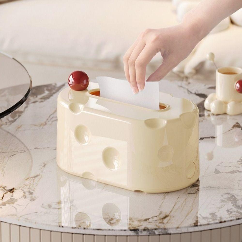 Cheese Shaped Tissue Box Holder Creative Napkin Storage Box Decorative Paper Drawer Box  Bathroom