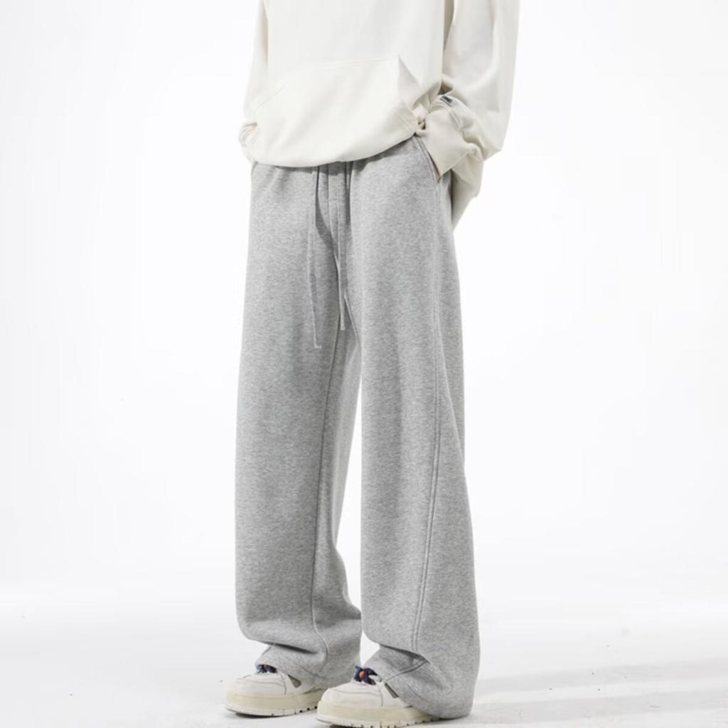 Solid Color Straight-leg Sweatpants Men's Thin Trendy New Loose and Lazy Versatile Casual Simple and Comfortable Trousers