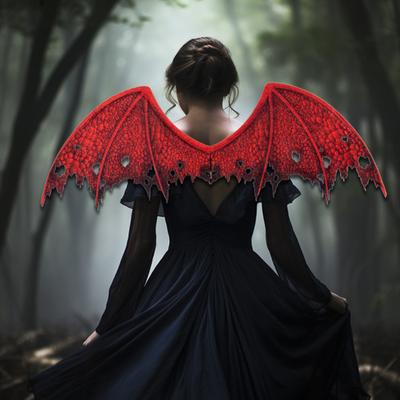 Dämon Kostümzubehör Erwachsene Teufel Cosplay Maske Halloween Dämonenflügel Requisite für Maskerade