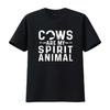 Cow T Shirt Funny S Cows Are My Spirit Animal Cute Dairy Farmer Wisdom Lover Vintage Washed Fashion Unisex Versatile