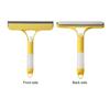 2Pcs 3-in-1 Window Cleaning Scraper with Sprayer Ergonomic Handle Built-in Spray Bottle Cleaning Brush Glass Cleaner Tool