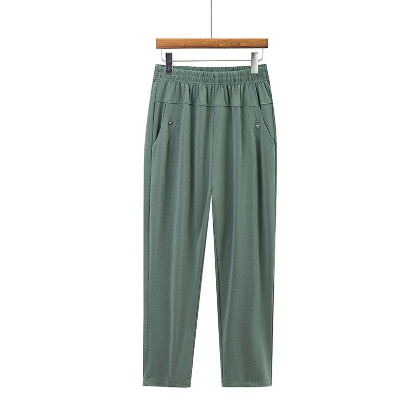 

Літні штани Mum Trousers Plus Size Loose Straight Ice Silk Жіночі штани середнього віку 5XL