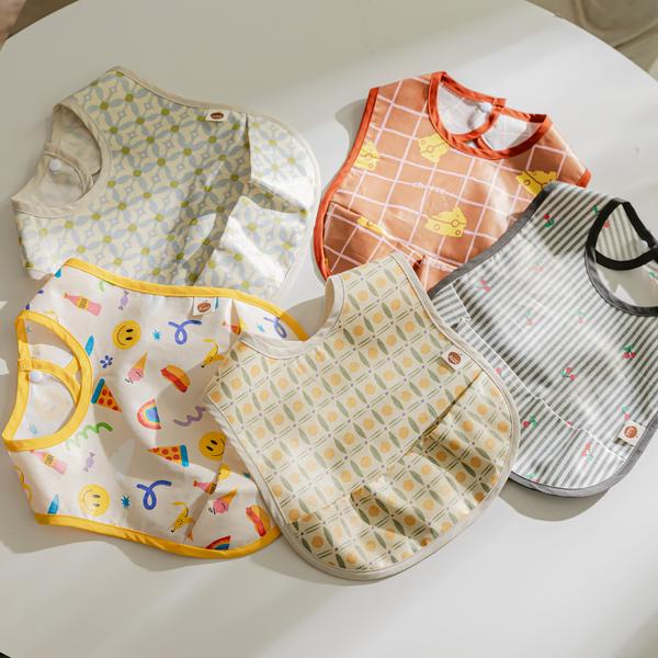 Domestic production baby waterproof bib self-directed baby food newborn bib 19 types, 1 piece, 1 piece, (vest type) 7 Petite Bird