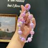 Sanrio Kuromi Beads Phone Chain Cinnamoroll Melody Keychain Sweet Girl Wrist Strap Bracelet Earphone Case Charm Bag Decor