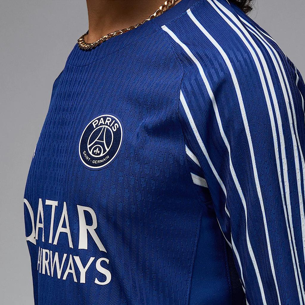 Air Jordan Paris Saint-Germain 2024/25 Match Fourth Dri-FIT ADV Soccer Authentic Long-Sleeve Jersey Blue Void/Phantom/Phantom Men Tops HJ7322-493