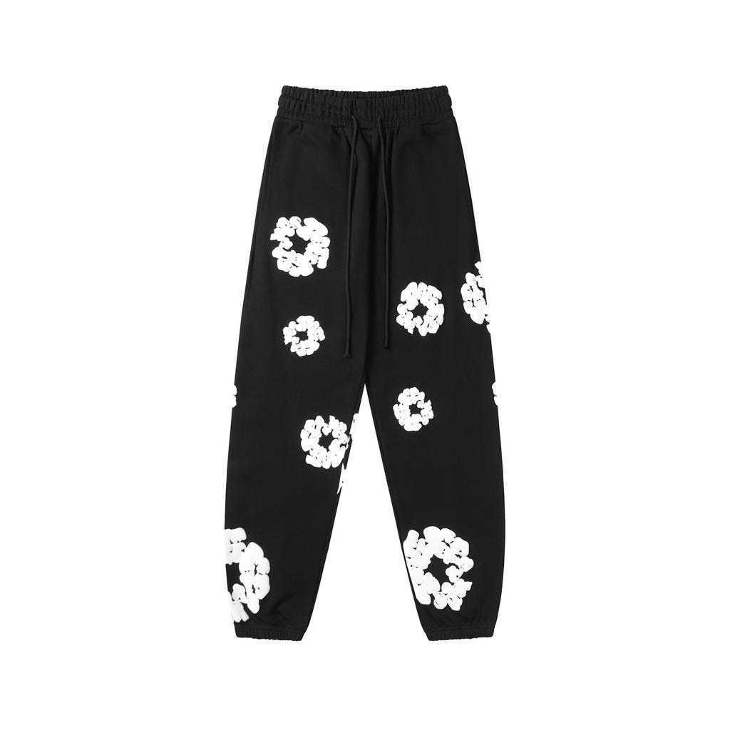 ZYLLO American Style Printed Pants for Men Women 100%cotton Fashionable Sweatpants High Street Style Trousers