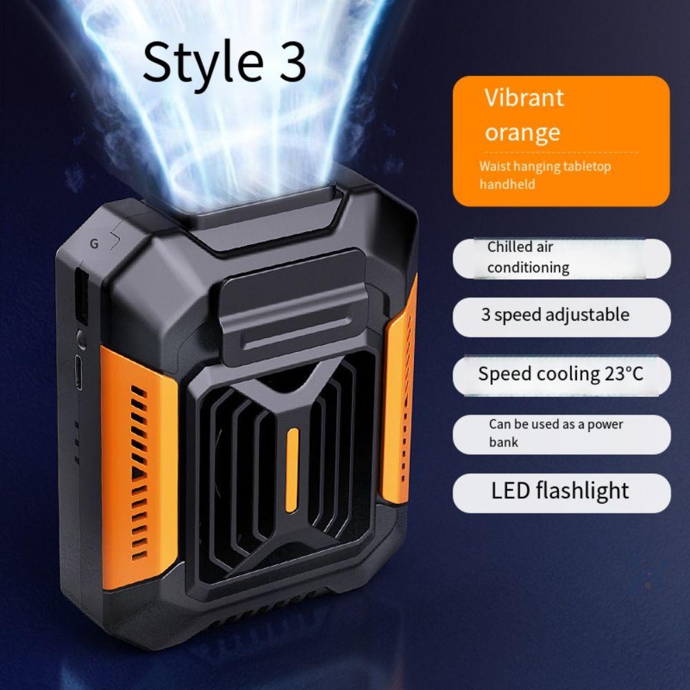4000mAh Waist Mounted Fan Power Bank Mini Electric Fans Waist Clip on Fan  Construction Site
