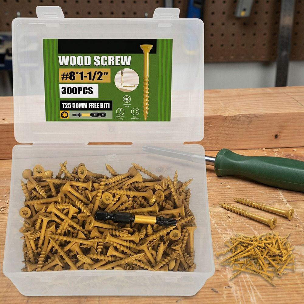 T 25 Star Drive Deck Screws Epoxy Coated Flooring Nails Self-Drilling Wood Screws  Deck Building