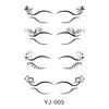 Geometric Pattern Eyeshadow & False Eyelash Tattoo Stickers for Party Makeup