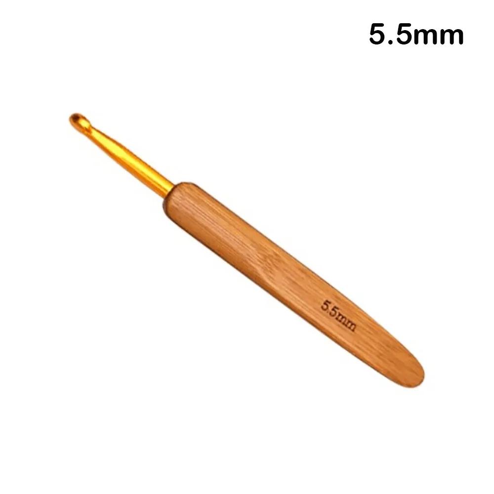 Handicraft Bamboo Wooden Crochet Hooks Small Size Long Bamboo Handle Crochet Knitting Crochet DIY Sewing Accessories
