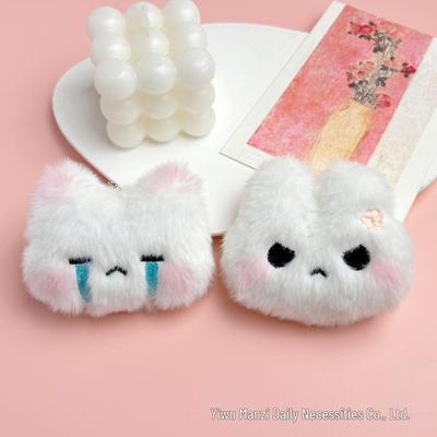 Adorable Angry Rabbit Plush Pendant Keychain: Student Doll Backpack Charm & Gojo Satoru Cat Keyholder