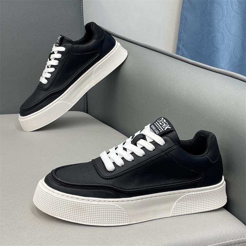 Autumn new leather soft-soled breathable shoes sports and leisure board shoes bc