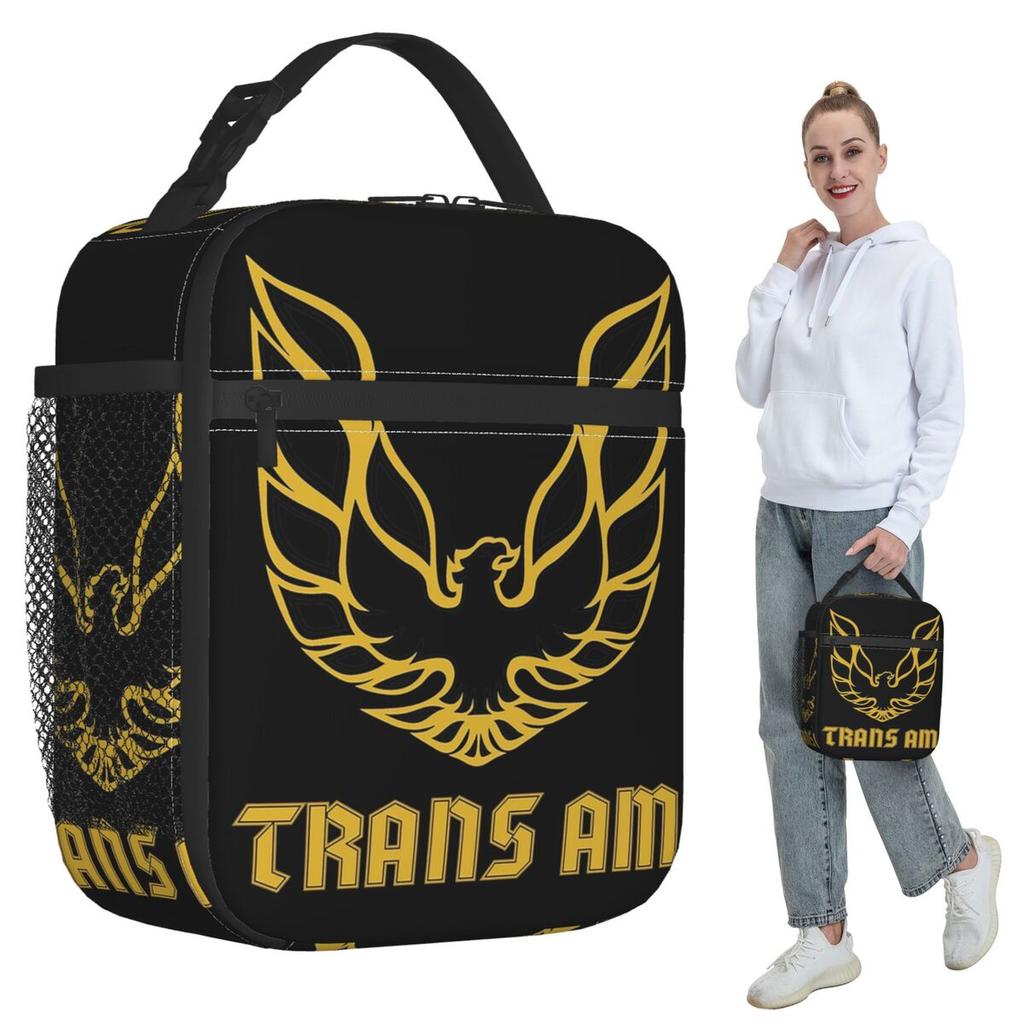 Trans Am Firebird Bandit Golden Insulated Lunch Bag for Women Office Cooler Thermal Food Box Tote Portable Lunch Boxes Container