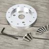 Universal Steering Wheel to Grant 3 Hole 0.5in Hub Spacer Pad for 6 Hole Adapter(Silver)