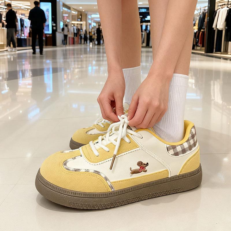 Platform white shoes women's 2025 new retro student cute board shoes ins trendy versatile niche casual shoes women