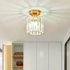 Stylish Modern Crystal Ceiling Light Elegant Design For Entryway Hallway In Black And Gold