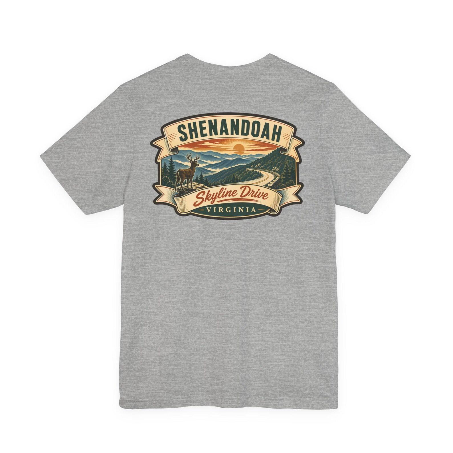 Shenandoah - Mid Century National Park T-Shirt | Retro Virginia Skyline Drive Graphic Tee | Vintage Travel Souvenir Shirt S