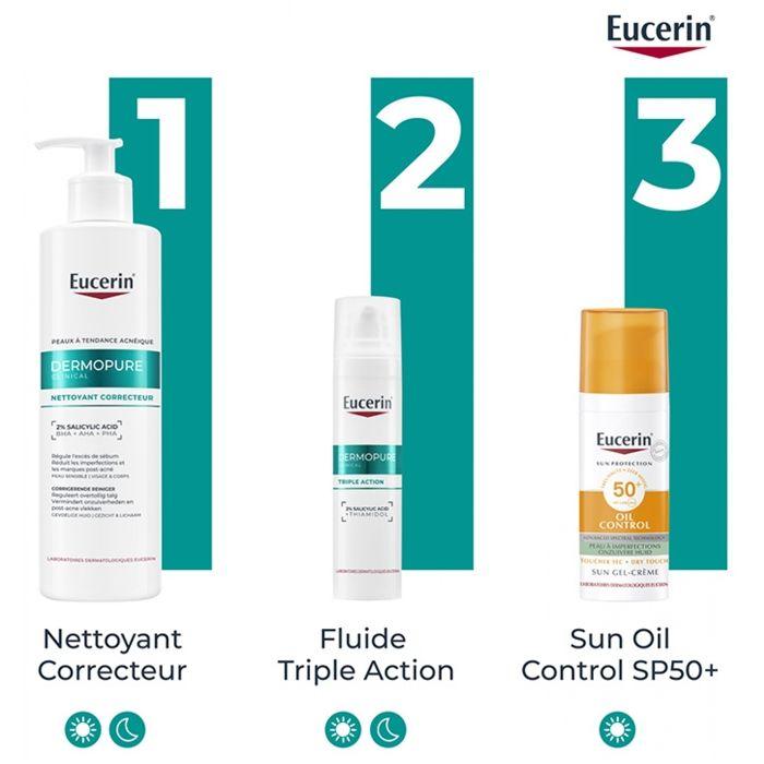 Eucerin DermoPure Clinical Gel Nettoyant Triple Action Visage &amp; Corps 400 ml