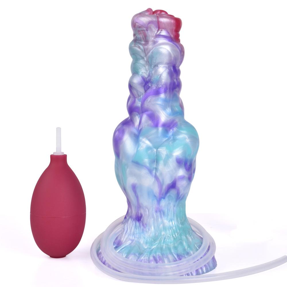 Ejectable Water Spray Dildo - Realistic Silicone Dog Penis Toy for Women, G-Spot Stimulation Adult Sex Toy with Squirt Function