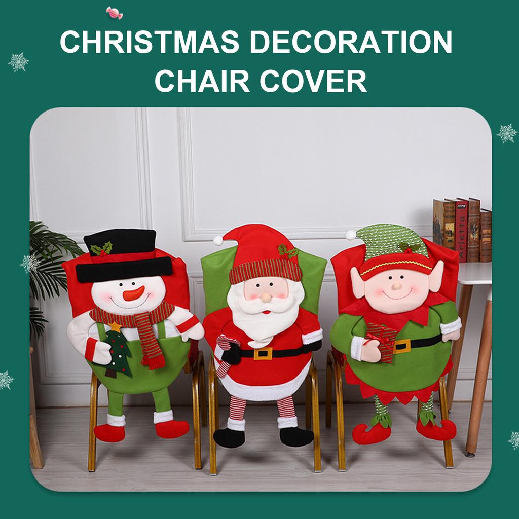 Weihnachtsdekoration Stuhl Festivalbezug Stuhlbezug Ornament Dinnerdeko