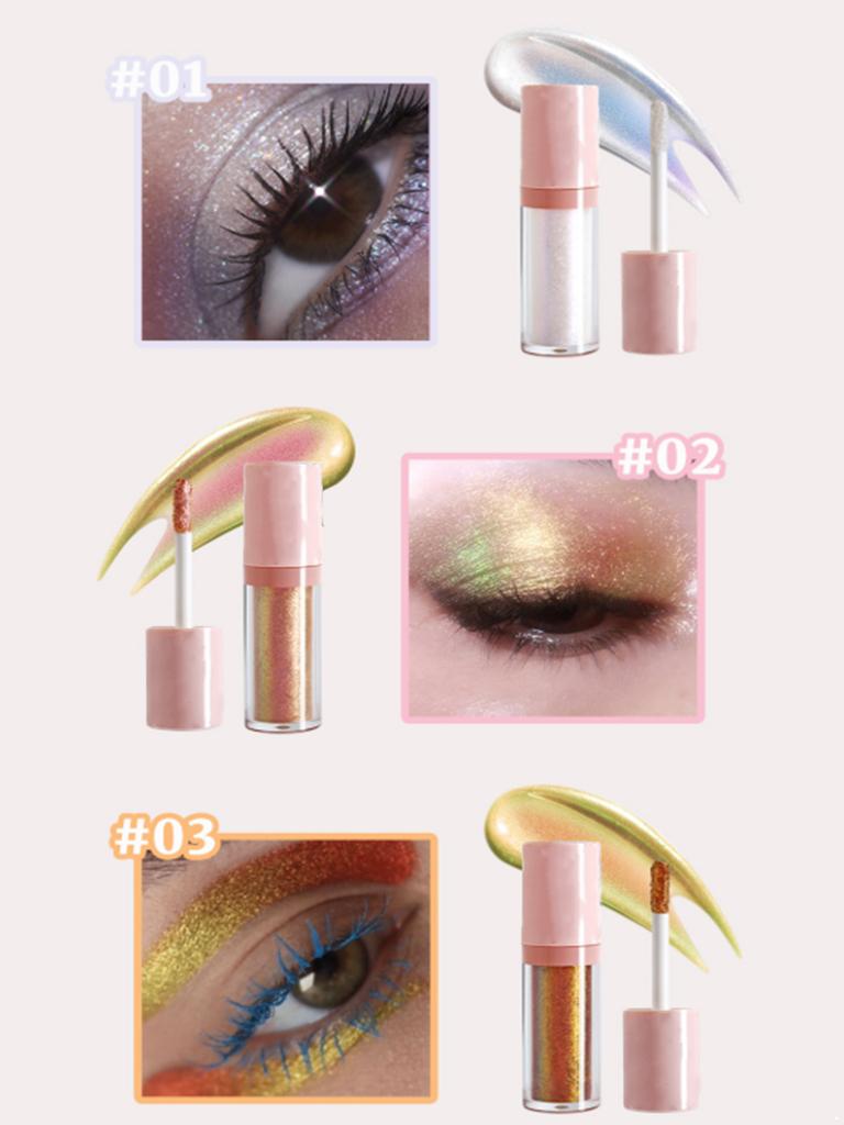 Chameleon Liquid Eyeshadow 4Ml Highly Pigmented Glitter Eyeshadow Multi Dimensional Shimmer Long Lasting Blendable Eye Makeup