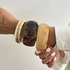 Ingemark 3 Stile Hip Hop Klobige Dicke Harz Armreifen für Frauen Neu Goth Geometrisch Breite Armbänder Grunge Schmuck Steampunk