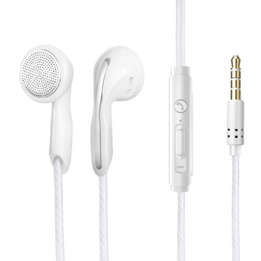 Phone Headset 3.5mm Stereo Bass Sport Headset In Ear Earphones Flat Earbuds Wired Earphones