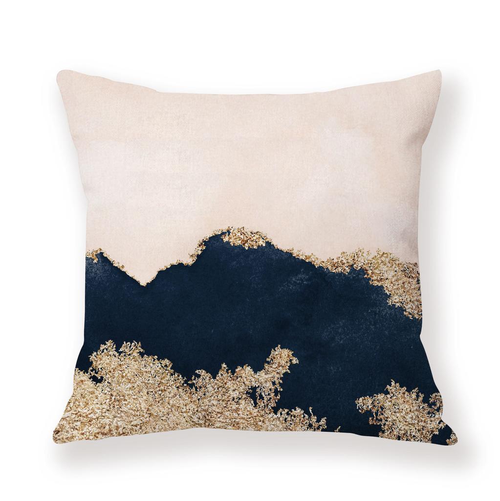 Watercolor Ins Wind Flashing Plush Pillowcase Contrasting Color Creative Model Room Decoration Pillow Car Sofa
