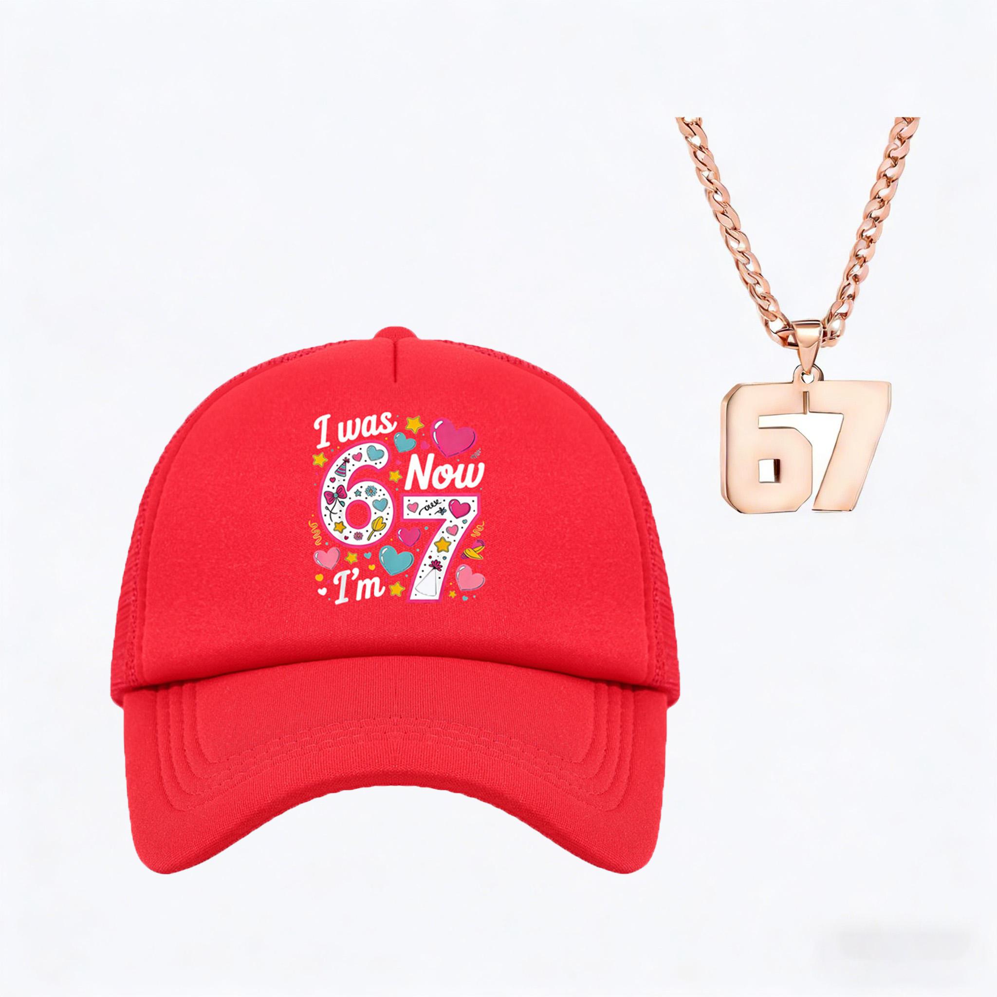 

1PC Fun Birthday Slogan Baseball Hat Love Star Print Mesh Breathable Birthday Gift Essential красный