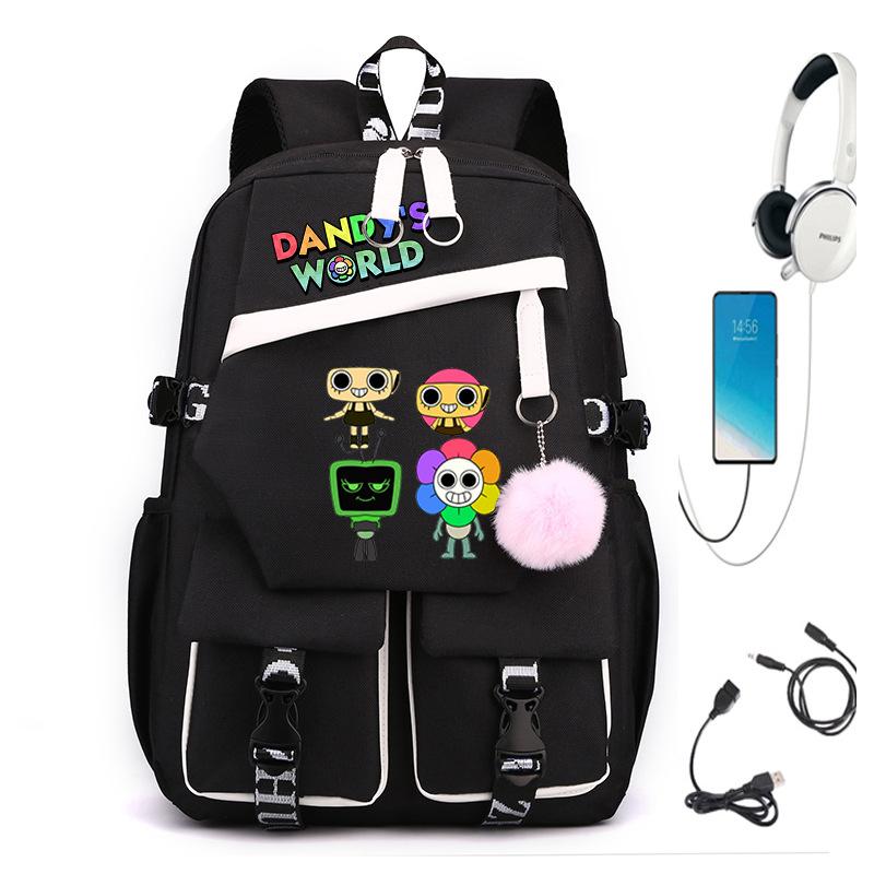 Personalized Printed USB Backpack, Large Capacity Korean Version of Trendy Primary and Secondary School Schoolbag