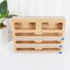 High Quality Wooden Wrap And Bag Holder With Smooth Cutting Feature For Organized Kitchen Storage