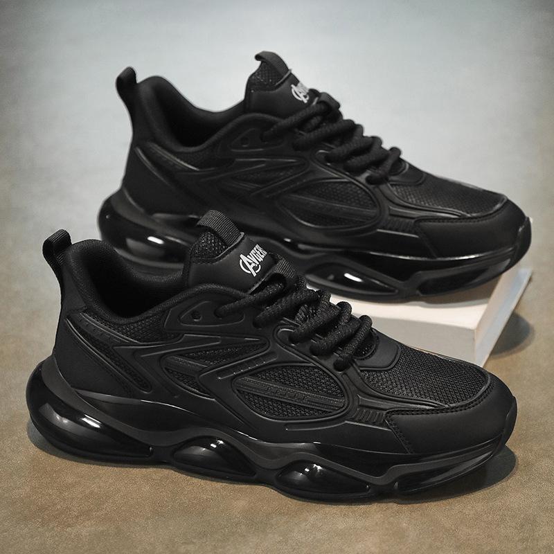 

2025 spring and summer new breathable casual sports shoes men s popcorn sole heightened mesh Darth Vader Daddy shoes 39 чёрный