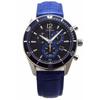 Citizen Eco-Drive Chronograph Watch VO10-6741F Blue Base Leather and Metal Belts Domestic Model
