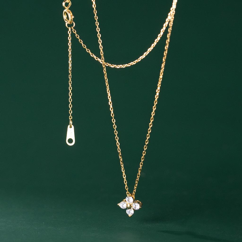 Xiaomi S925 Sterling Silver Necklaces For Women Simple Chain Fashion Minimalist Pendant FLower Necklaces Badminton Shape Birthday Gift
