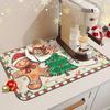 Vikama Christmas Gingerbread Man Kitchen Drain Pad, Tableware Drying Pad, Coffee Machine Pad, Christmas Restaurant Decoration