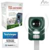 Gardigo 60058 - Ultrasonic Solar Outdoor Cat Repellent Dogs, Birds and Pigeons; Adjustable Frequency; Garden Protection,