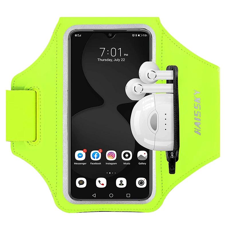 HAISSKY Ritszak Hardlopen Sport Armband Voor iPhone 17 16 15 Pro Max 14 Plus 13 Mannen Vrouwen Outdoor Touchscreen Riem Armtassen
